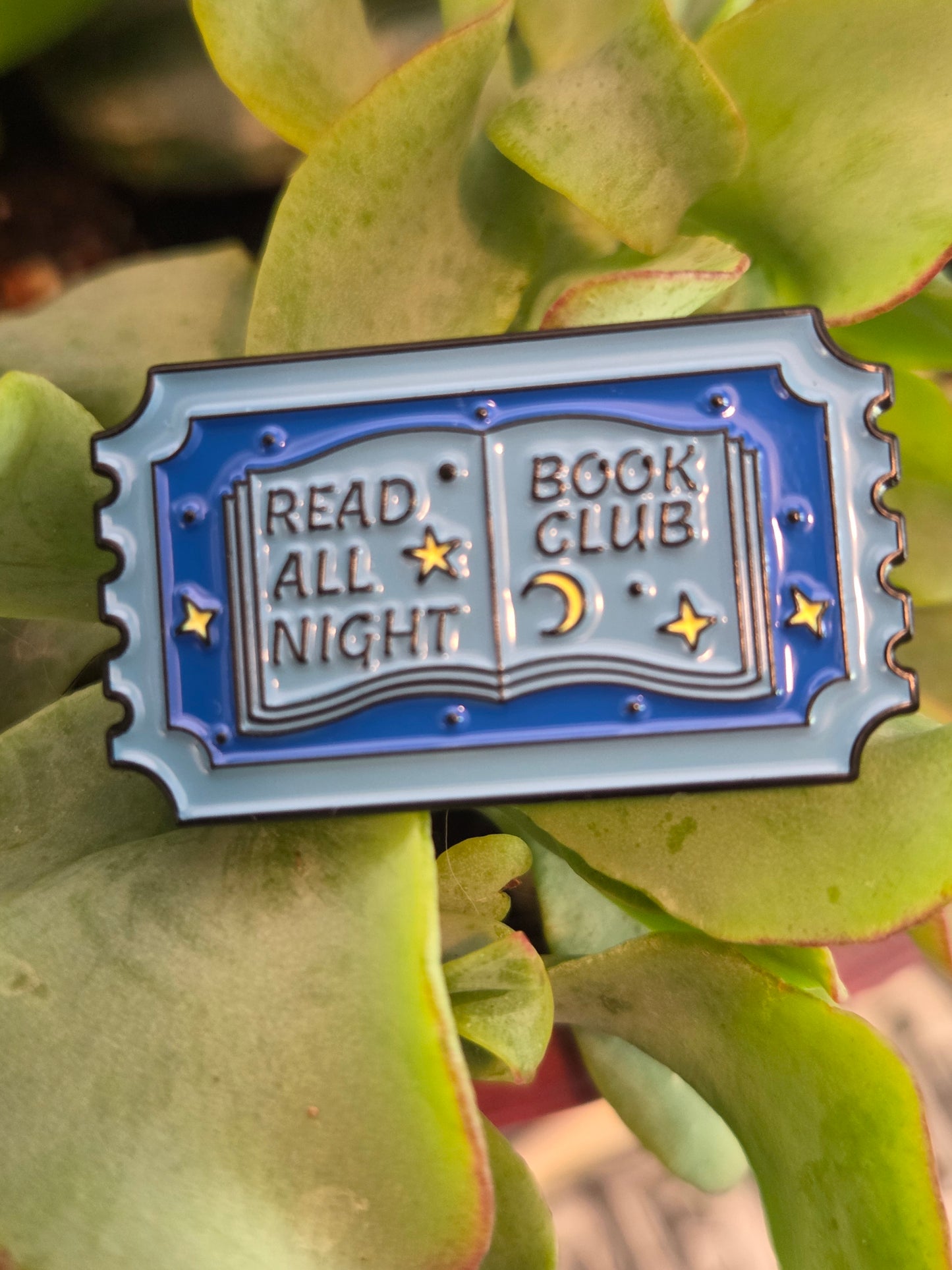 Read All Night Book Club Pin
