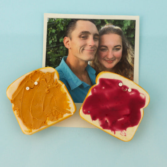 Peanut Butter Toast Food Magnet – Handmade Clay