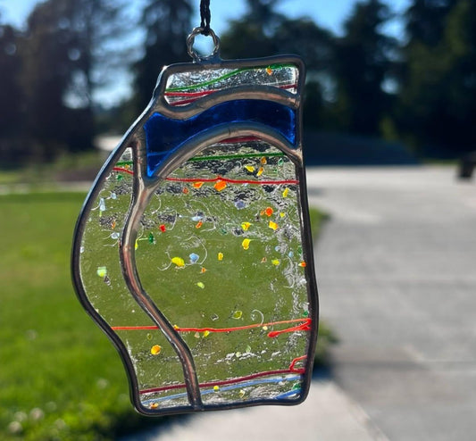 Sporty Butt Stained Glass (confetti/ navy thong)
