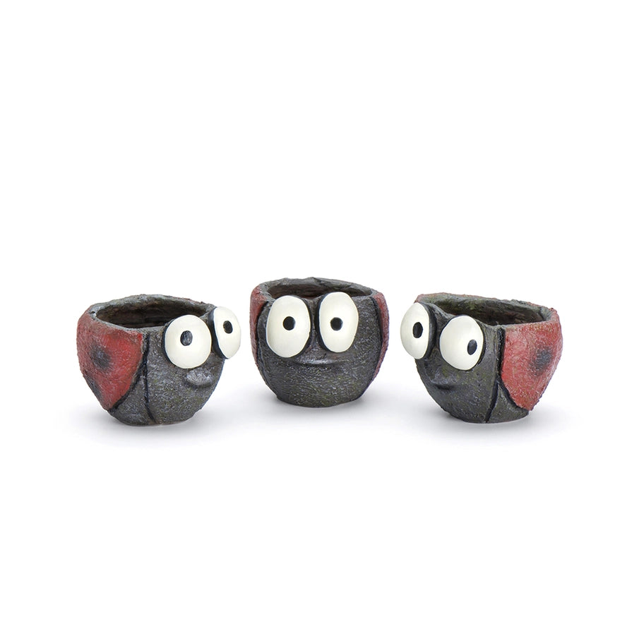 Ladybug Blobhouse Planters Set of 3