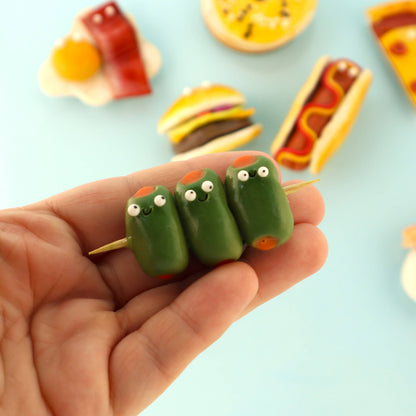 Olive Trio Food Magnet – Handmade Clay Fridge Friend