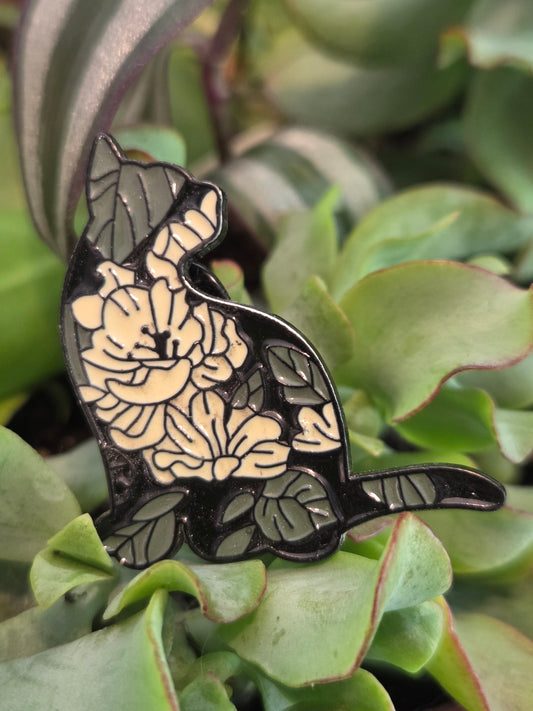 Floral Cat Pin