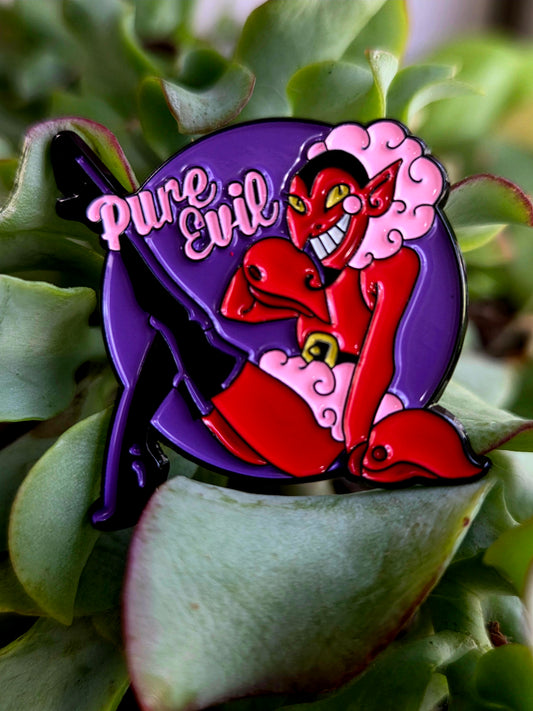 Pure Evil Gay Satan Pin