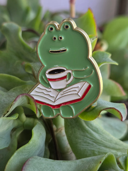 Froggy Reader Pin