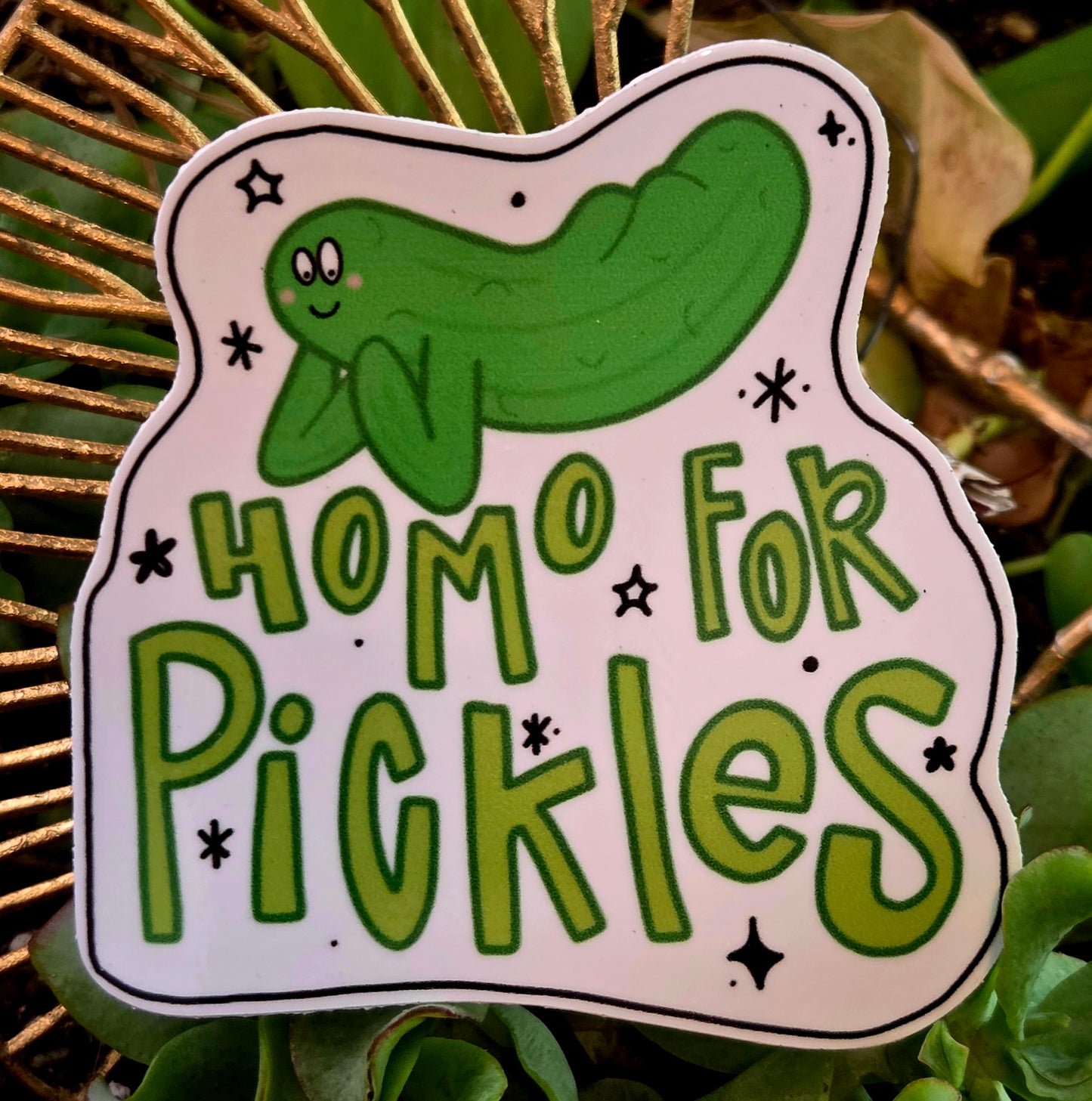Homo for pickles sticker