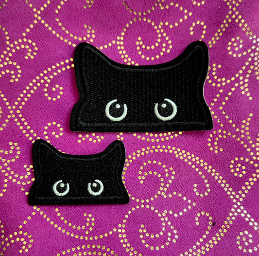 Black Kitty Patch Large and SMOL (set of 2)