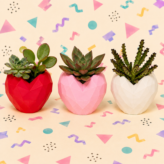 Mini Hearts Succulent Planters (3 pack)