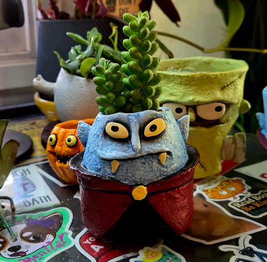 Full Coat Vampire Planter (includes bag of dirt + succulents)