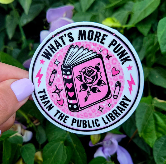 What's more punk than the public library sticker