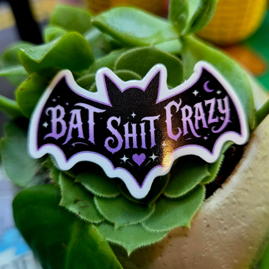 Bat Shit Crazy Mini Sticker