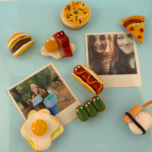 Hot Dog Food Magnet – Handmade Clay