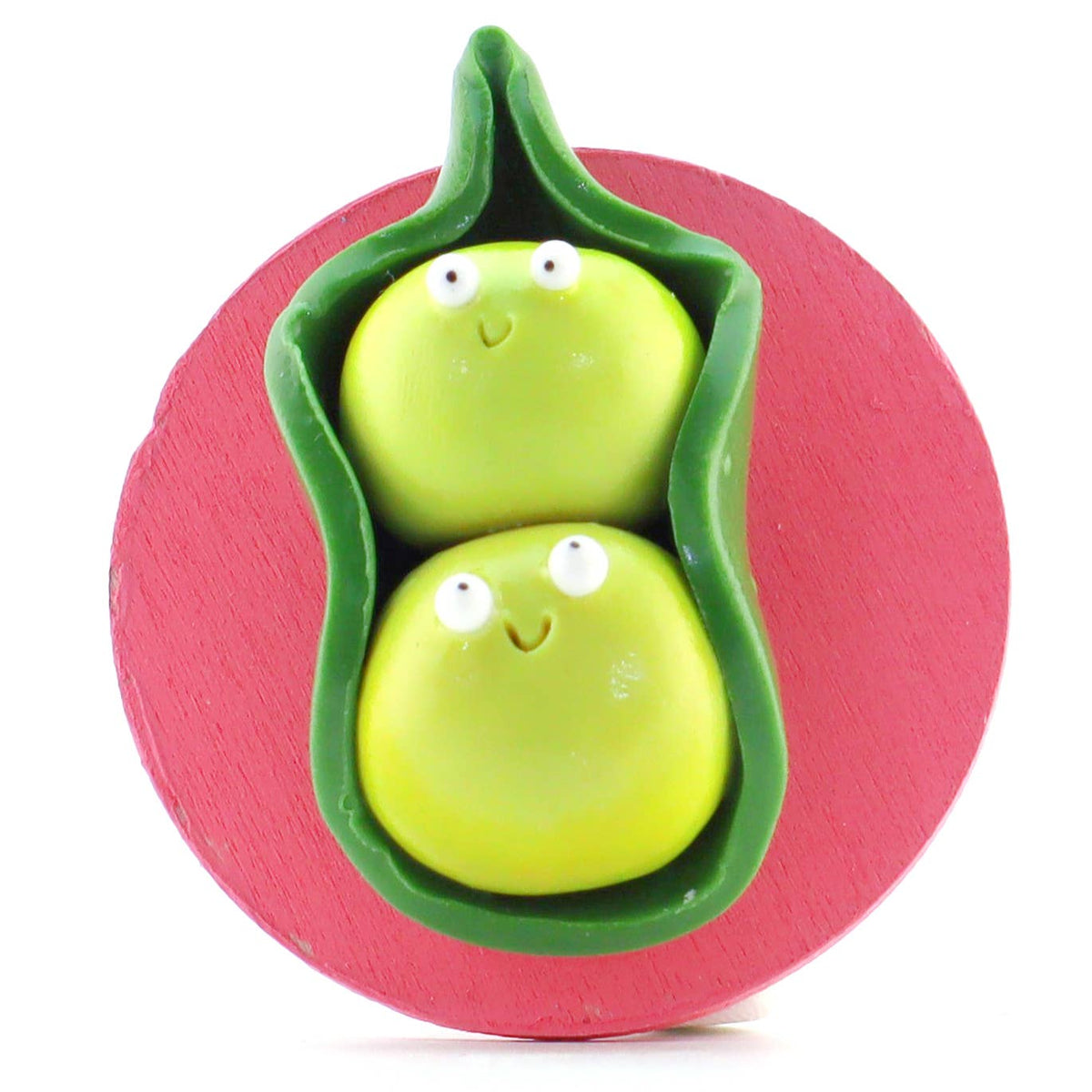 Pea Pod Food Magnet – Handmade Clay Fridge Friend