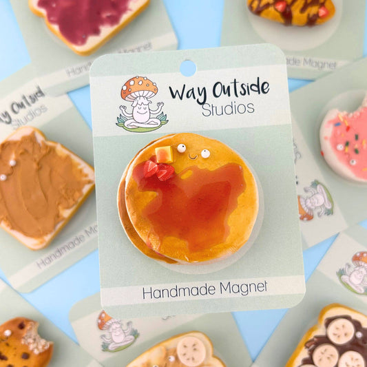 Pancake Food Magnet – Handmade Clay Fridge Friend