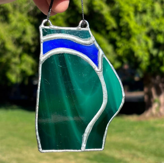 Sporty Butt Stained Glass (emerald thigh/royal thong)