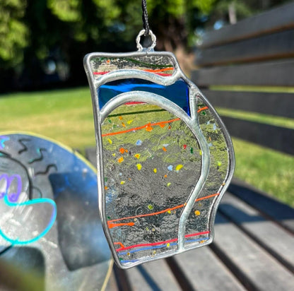 Sporty Butt Stained Glass (confetti/ navy thong)