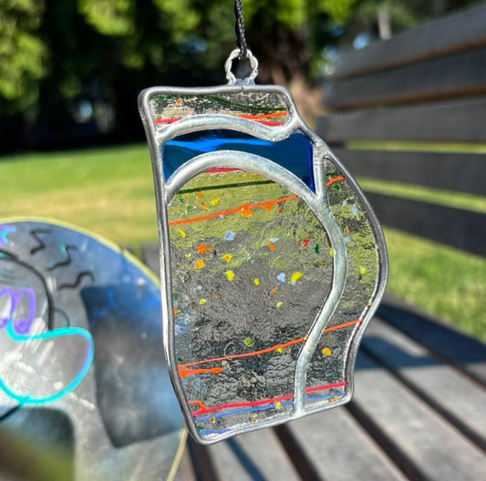 Sporty Butt Stained Glass (confetti/ navy thong)