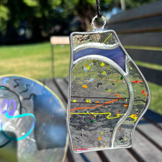 Sporty Butt Stained Glass (confetti/navy thong)