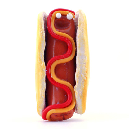 Hot Dog Food Magnet – Handmade Clay