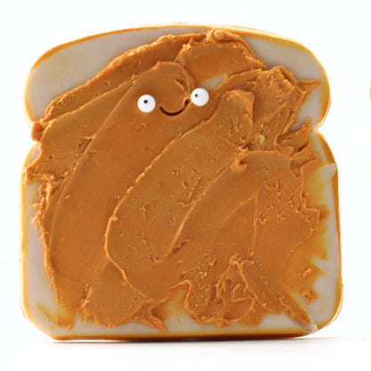 Peanut Butter Toast Food Magnet – Handmade Clay
