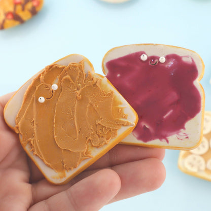 Jelly Toast Food Magnet – Handmade Clay