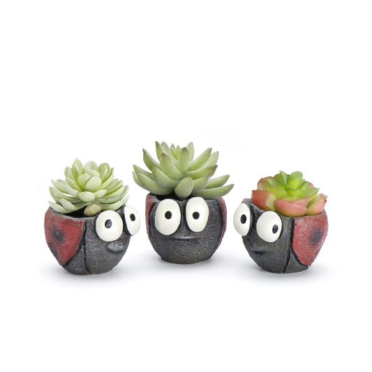 Ladybug Blobhouse Planters Set of 3